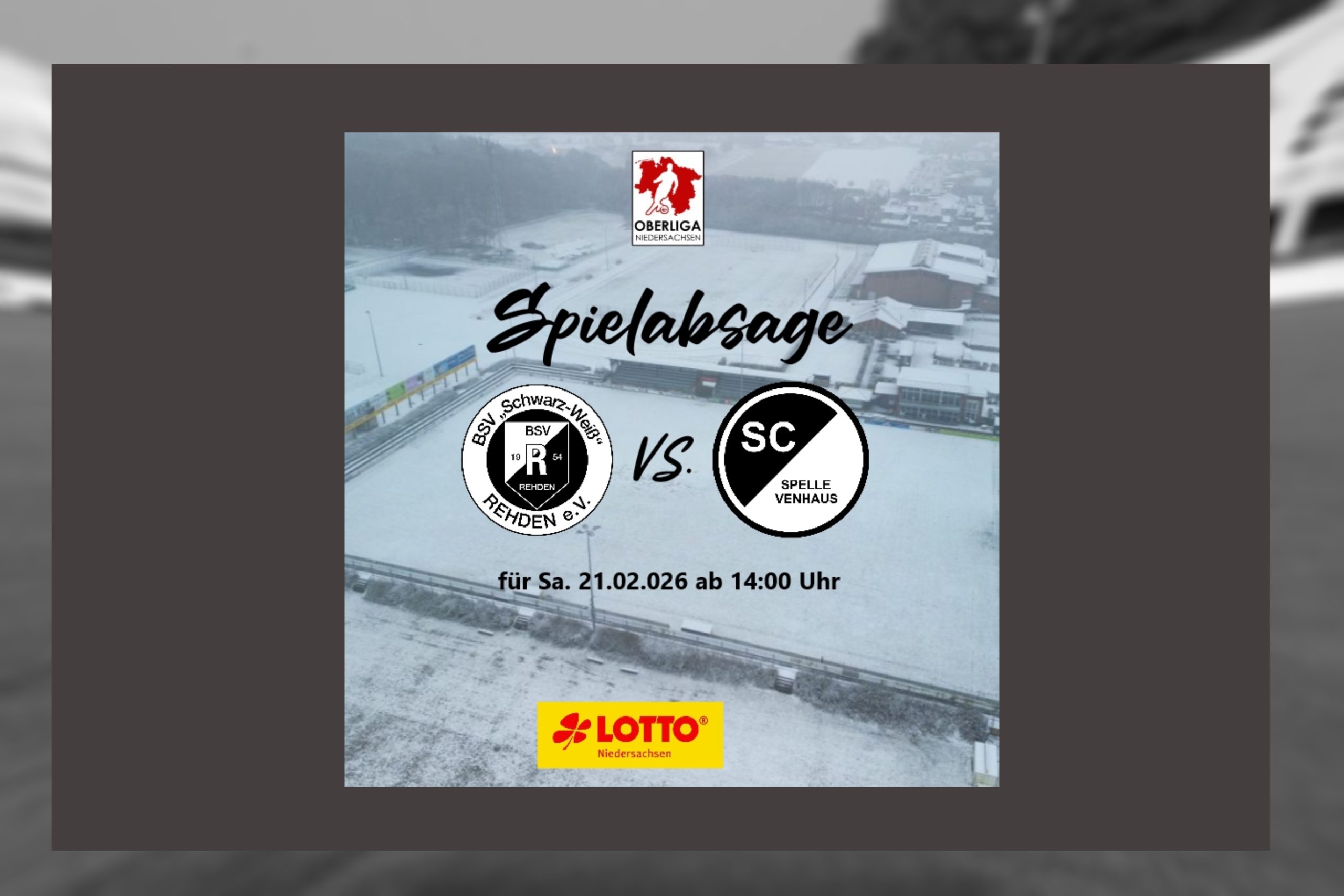 ❄️ ***Weitere witterungsbedingte Spielabsage***